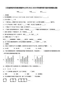 江苏省淮安市洪泽区黄集中心小学2022-2023学年数学四下期末检测模拟试题含解析