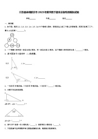 江苏省徐州新沂市2023年数学四下期末达标检测模拟试题含解析