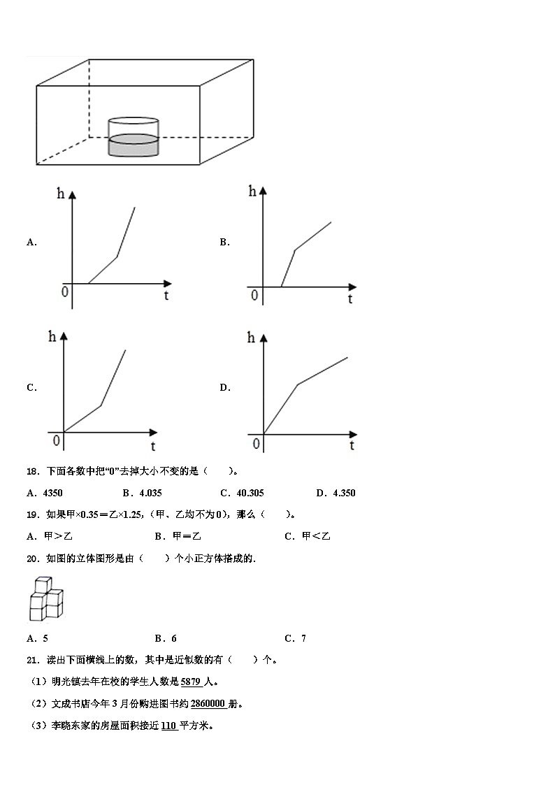 河北省廊坊市文安县2022-2023学年数学四年级第二学期期末综合测试模拟试题含解析第2页
