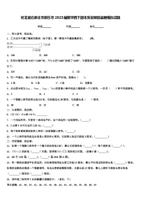 河北省石家庄市新乐市2023届数学四下期末质量跟踪监视模拟试题含解析