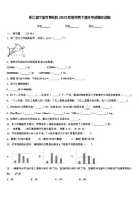 浙江省宁波市奉化区2023年数学四下期末考试模拟试题含解析