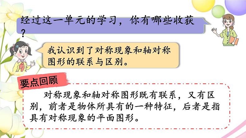 青岛版小学三年级数学下册二热闹的民俗节对称回顾整理作业课件03