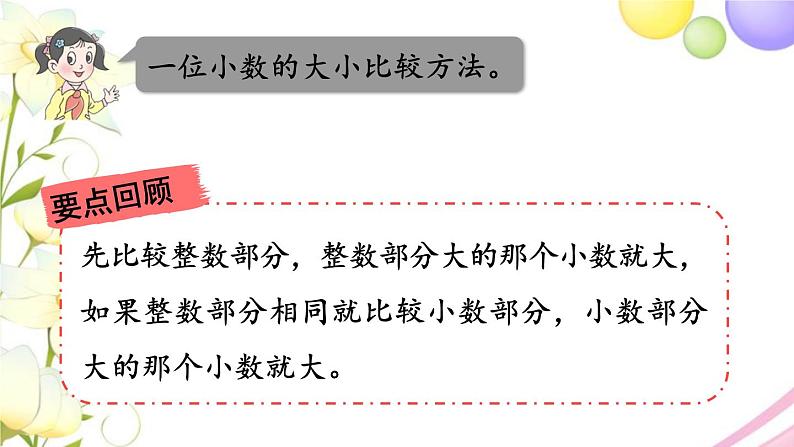 青岛版小学三年级数学下册七家居中的学问小数的初步认识回顾整理作业课件07