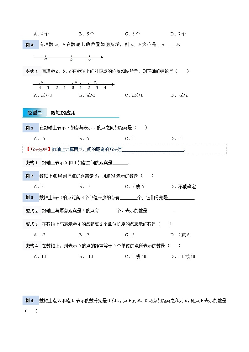【暑假小初衔接】北师大版数学六年级（六升七）暑假预习-2.2《数轴》讲学案（原卷版）第2页
