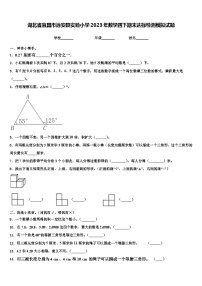 湖北省宜昌市远安县实验小学2023年数学四下期末达标检测模拟试题含解析