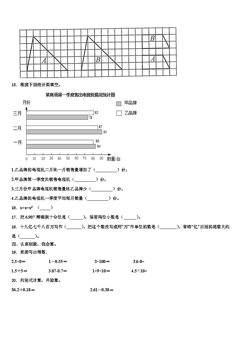 湖北省武汉市洪山区2022-2023学年数学四年级第二学期期末学业质量监测试题含解析第2页