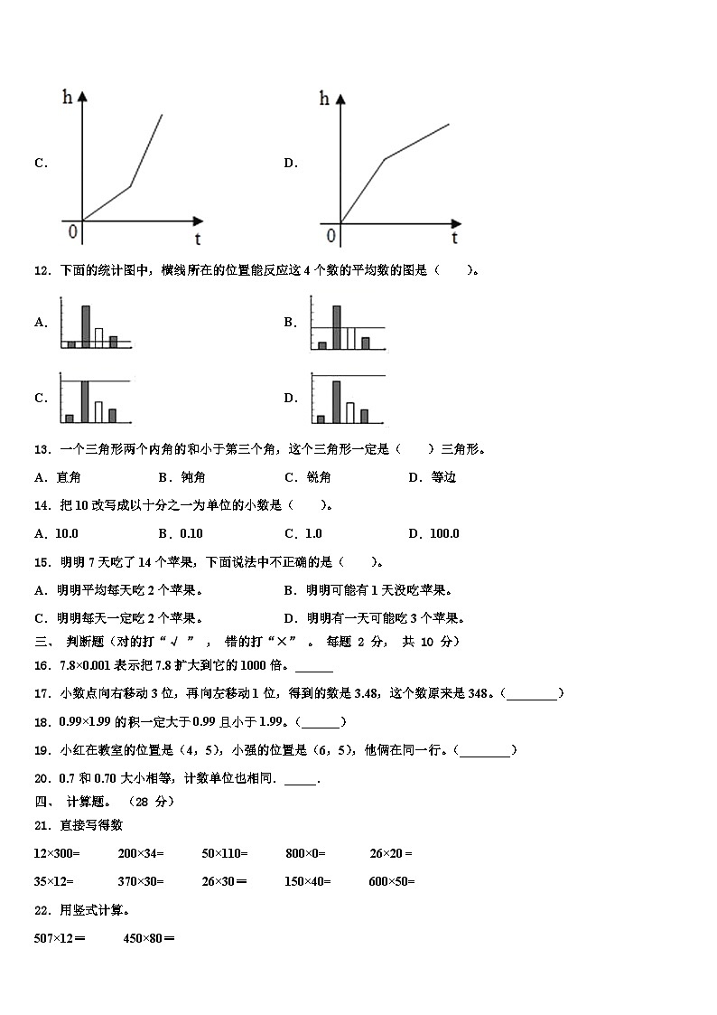湖北省襄樊市樊城区2023年数学四年级第二学期期末预测试题含解析第2页