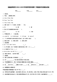 湖南省郴州市2022-2023学年数学四年级第二学期期末检测模拟试题含解析