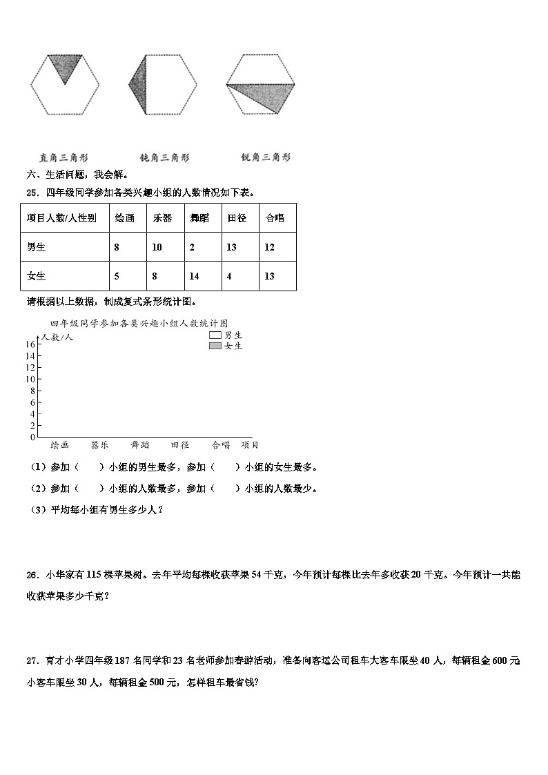 甘南藏族自治州临潭县2022-2023学年数学四下期末质量检测模拟试题含解析03