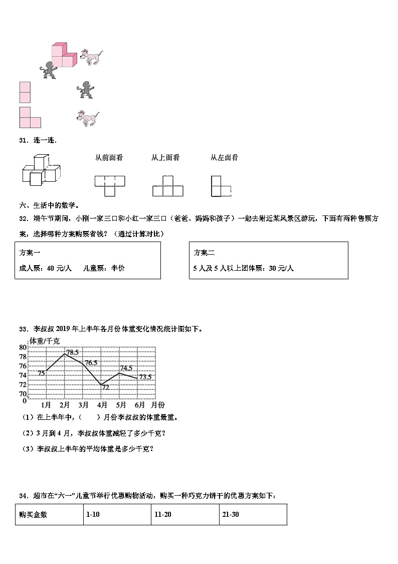 甘肃省庆阳市宁县2022-2023学年数学四年级第二学期期末考试模拟试题含解析第3页