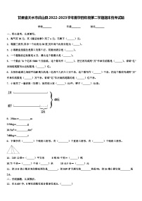 甘肃省天水市武山县2022-2023学年数学四年级第二学期期末统考试题含解析