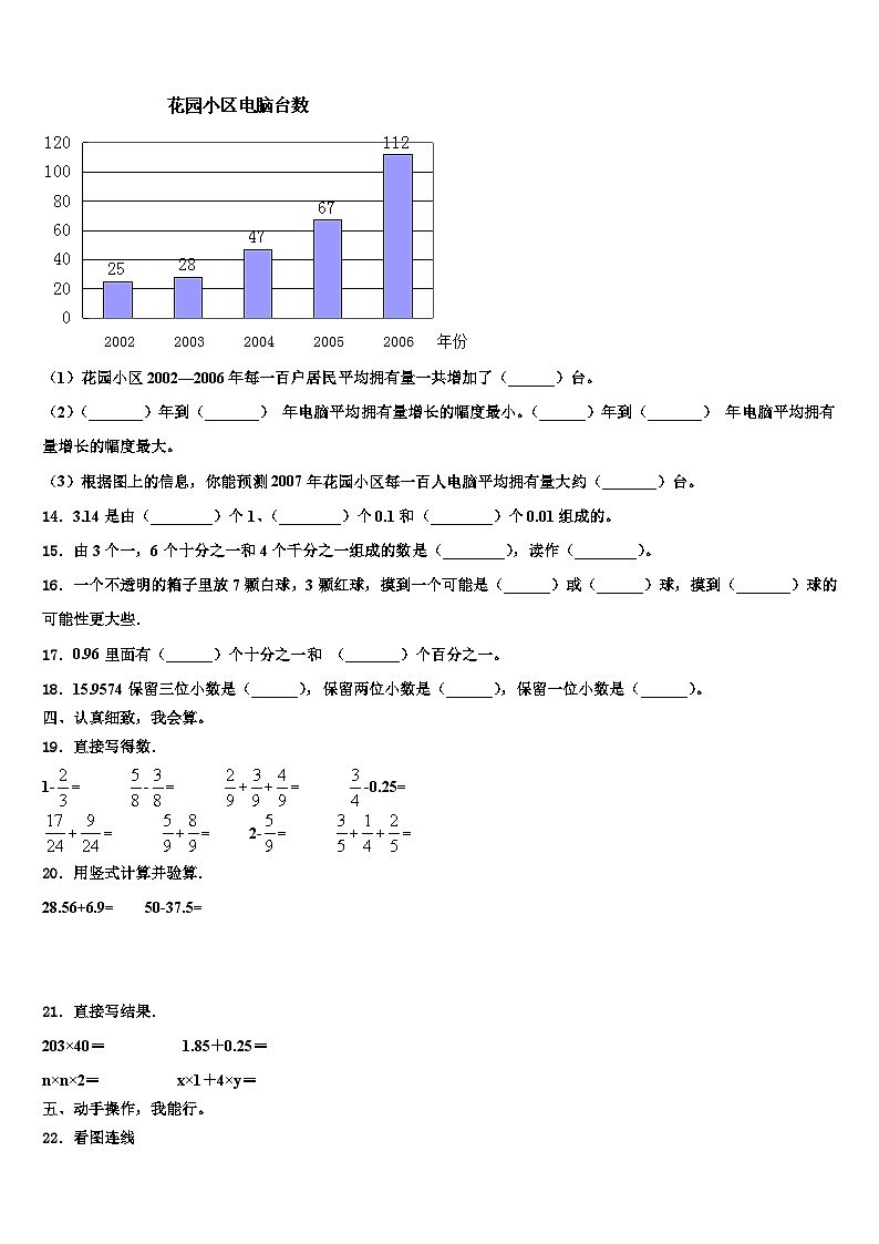 突泉县2022-2023学年数学四下期末达标测试试题含解析第2页