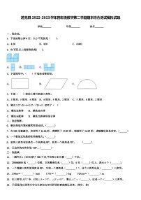 若羌县2022-2023学年四年级数学第二学期期末综合测试模拟试题含解析