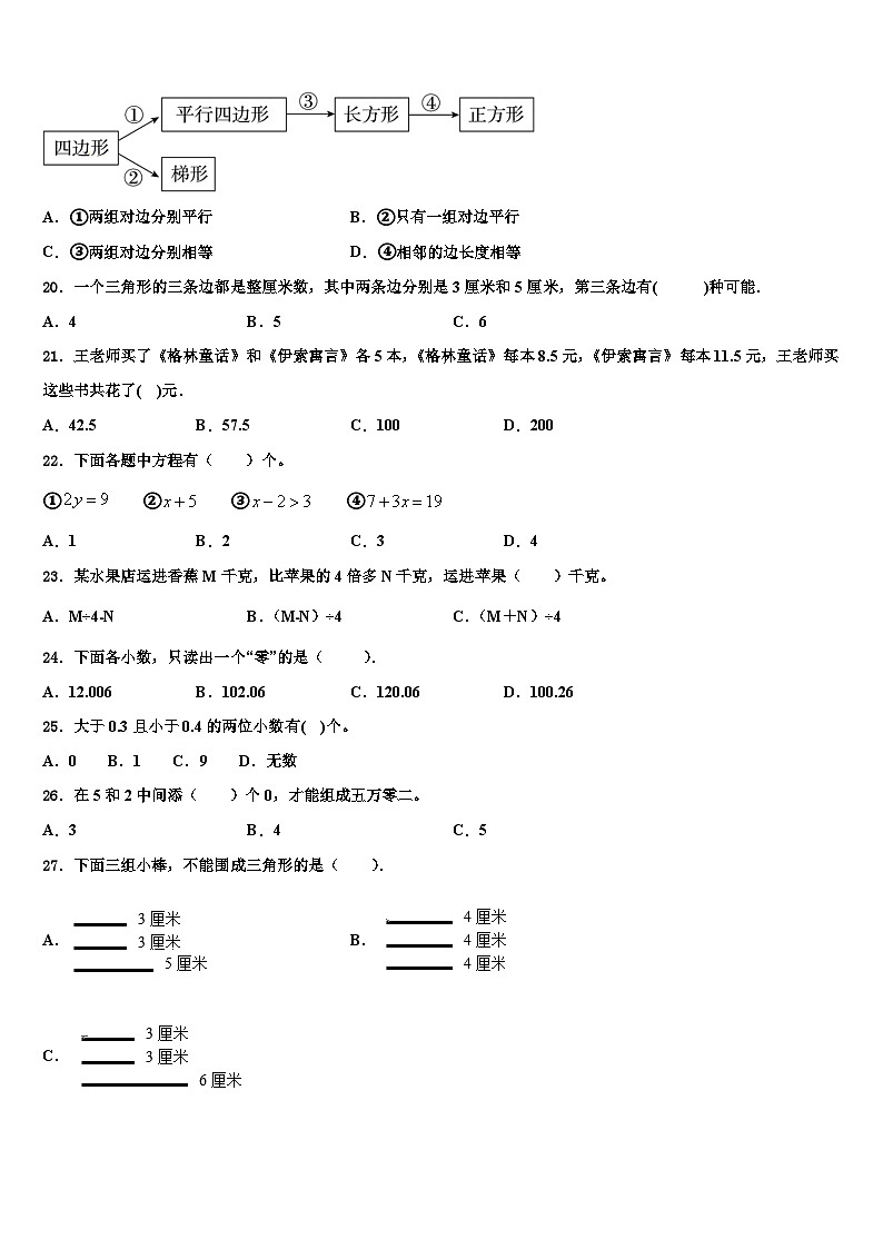 肇庆市端州区2022-2023学年数学四下期末学业质量监测试题含解析02