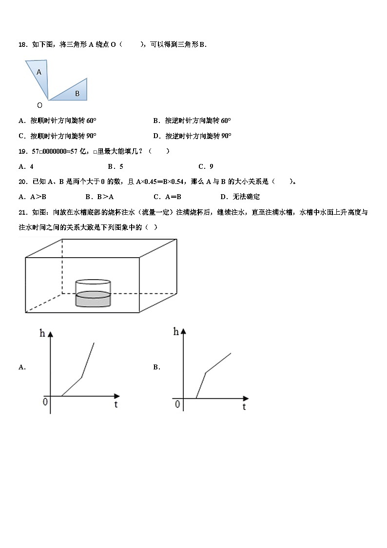 邵阳市邵东县2022-2023学年数学四下期末质量检测模拟试题含解析第2页