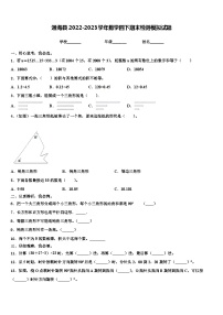 通海县2022-2023学年数学四下期末检测模拟试题含解析