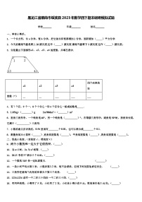 黑龙江省鹤岗市绥滨县2023年数学四下期末调研模拟试题含解析