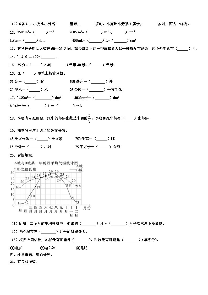 2022-2023学年临汾市尧都区五年级数学第二学期期末经典试题含解析第2页