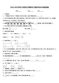 2022-2023学年三亚市东方市数学五下期末学业水平测试试题含解析