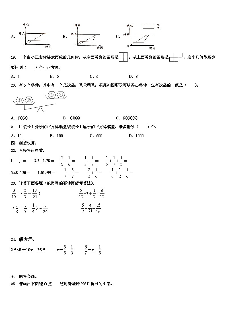 2022-2023学年华池县数学五下期末调研试题含解析第2页