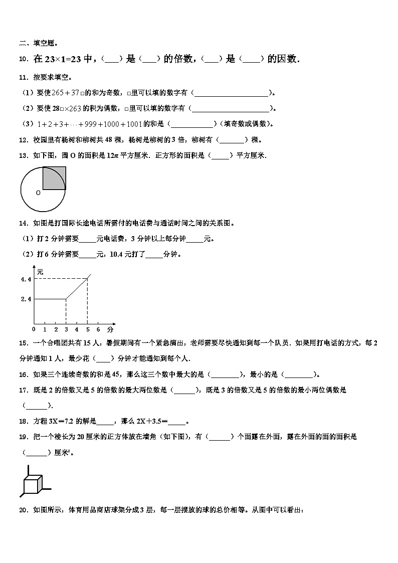 2022-2023学年安徽省安庆市潜山市数学五年级第二学期期末复习检测模拟试题含解析第2页