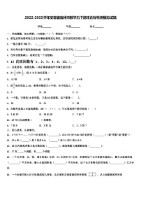 2022-2023学年安徽省宿州市数学五下期末达标检测模拟试题含解析