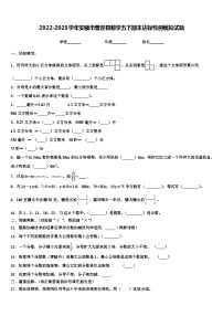 2022-2023学年安顺市普定县数学五下期末达标检测模拟试题含解析