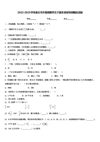 2022-2023学年崇左市天等县数学五下期末质量检测模拟试题含解析