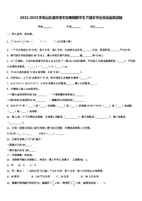 2022-2023学年山东省菏泽市东明县数学五下期末学业质量监测试题含解析