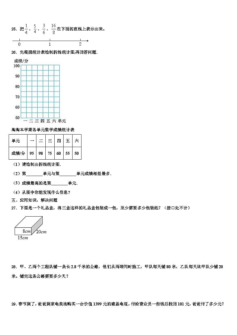 2022-2023学年南阳市桐柏县五年级数学第二学期期末学业水平测试试题含解析03