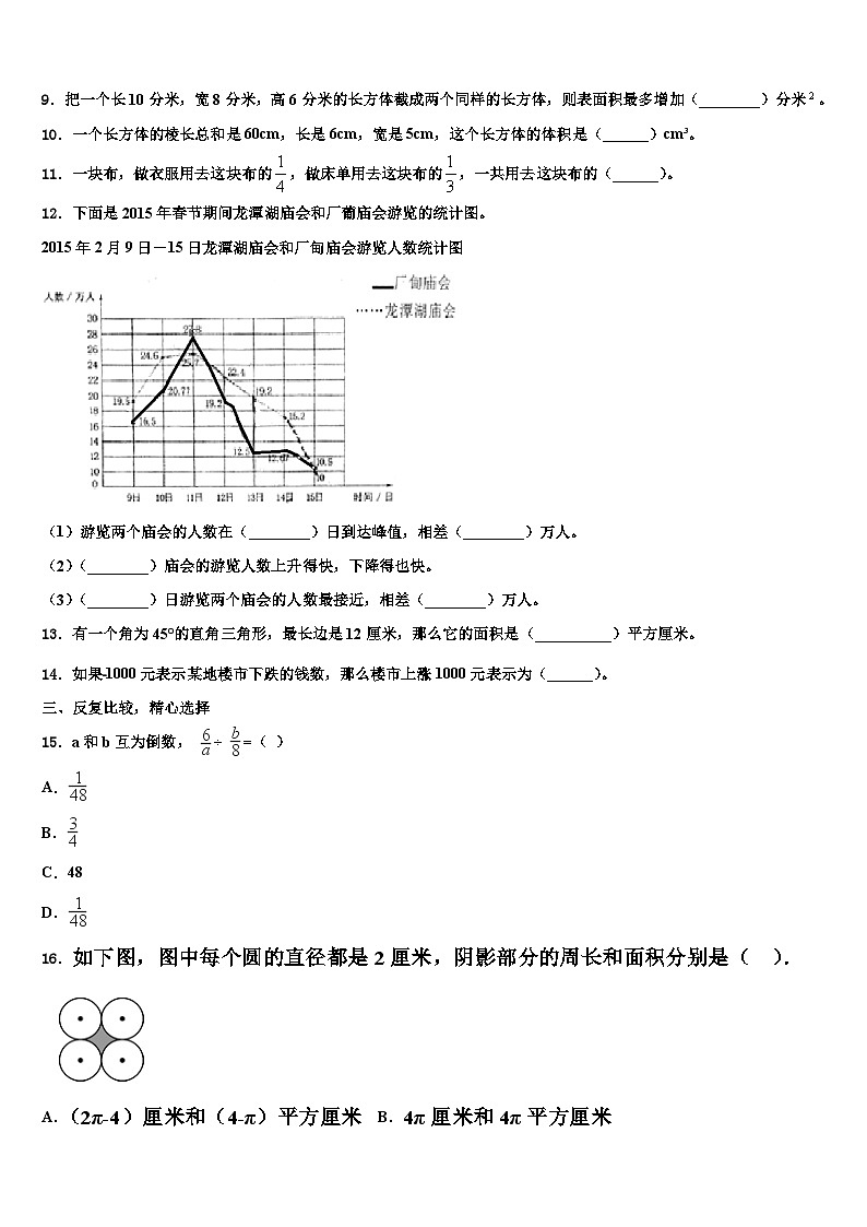 2022-2023学年崇左市数学五年级第二学期期末学业水平测试试题含解析第2页