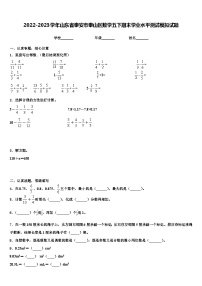 2022-2023学年山东省泰安市泰山区数学五下期末学业水平测试模拟试题含解析