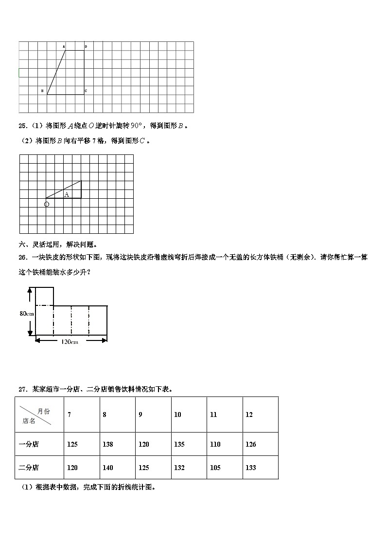2022-2023学年恩施土家族苗族自治州巴东县数学五年级第二学期期末统考模拟试题含解析第3页