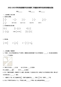 2022-2023学年拜城县数学五年级第二学期期末教学质量检测模拟试题含解析