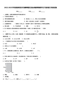 2022-2023学年新疆维吾尔巴音郭楞蒙古自治州尉犁县数学五下期末复习检测试题含解析