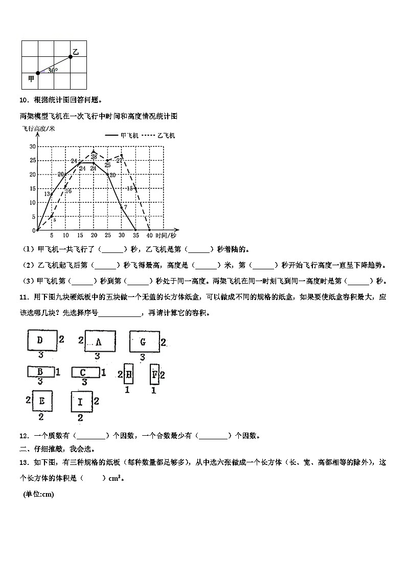 2022-2023学年杭州市萧山区数学五年级第二学期期末统考模拟试题含解析02