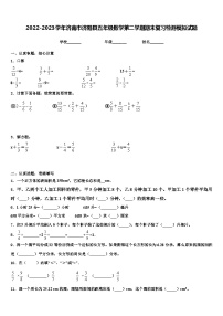 2022-2023学年济南市济阳县五年级数学第二学期期末复习检测模拟试题含解析