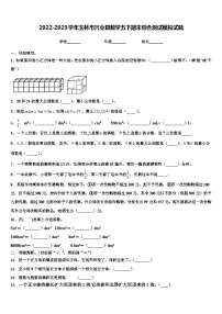 2022-2023学年玉林市兴业县数学五下期末综合测试模拟试题含解析