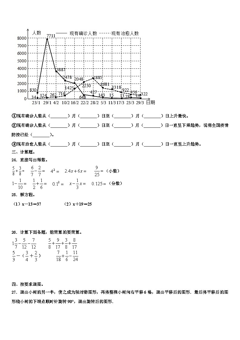 2022-2023学年福建漳州高新技术产业开发区五年级数学第二学期期末质量跟踪监视试题含解析第3页
