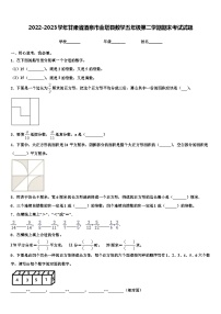 2022-2023学年甘肃省酒泉市金塔县数学五年级第二学期期末考试试题含解析