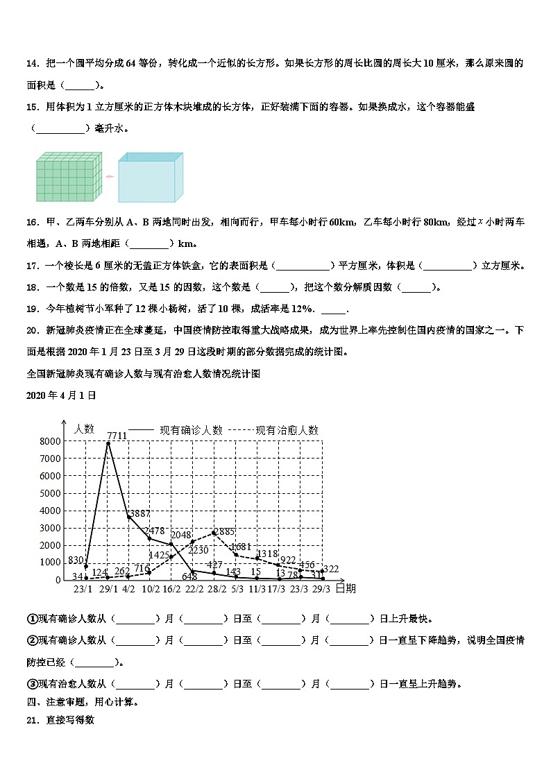 2022-2023学年聊城市东阿县五年级数学第二学期期末复习检测模拟试题含解析第2页