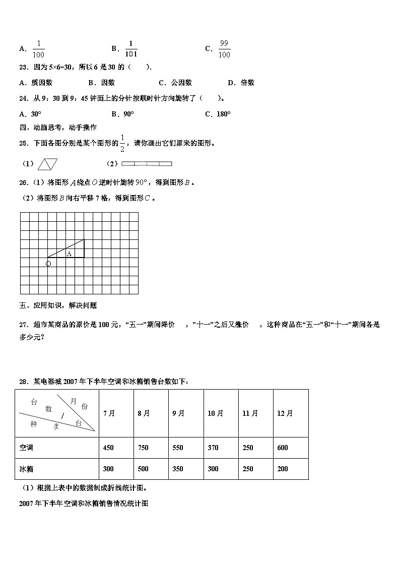 2022-2023学年贵溪市数学五年级第二学期期末调研试题含解析第3页