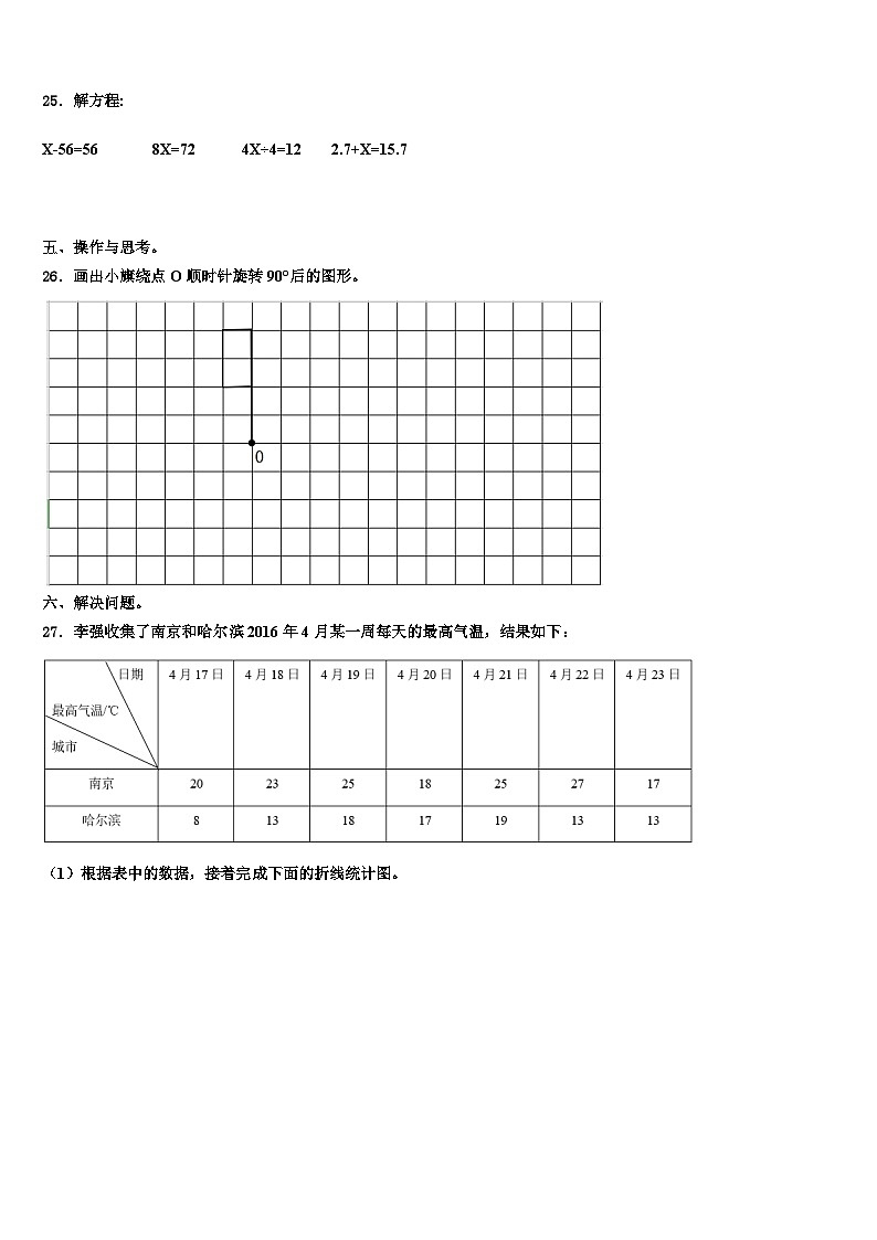 2022-2023学年贵州省黔东南南苗族侗族自治州雷山县数学五下期末达标检测试题含解析03
