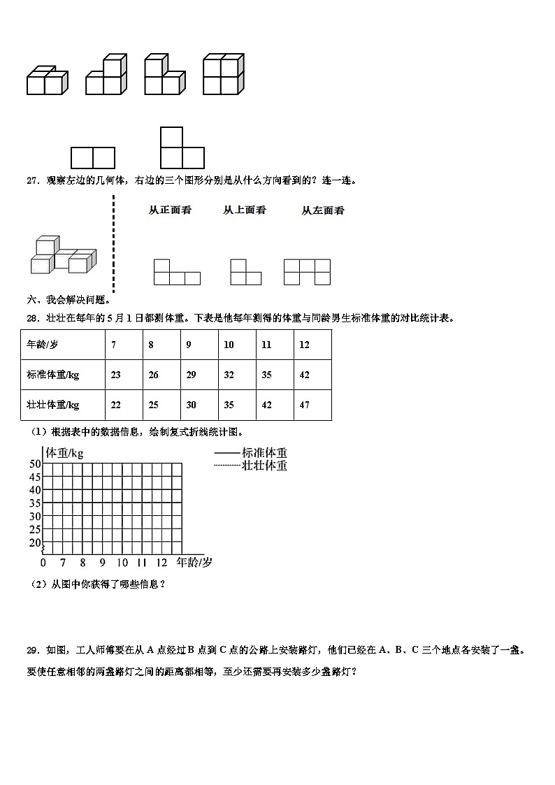 2022-2023学年贵州省遵义市余庆县五年级数学第二学期期末调研试题含解析03