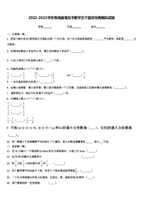 2022-2023学年青海省海东市数学五下期末经典模拟试题含解析