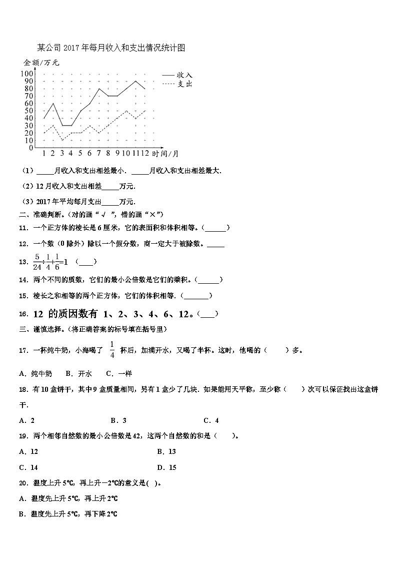 2022-2023学年陕西省铜川市宜君县数学五年级第二学期期末达标测试试题含解析第2页