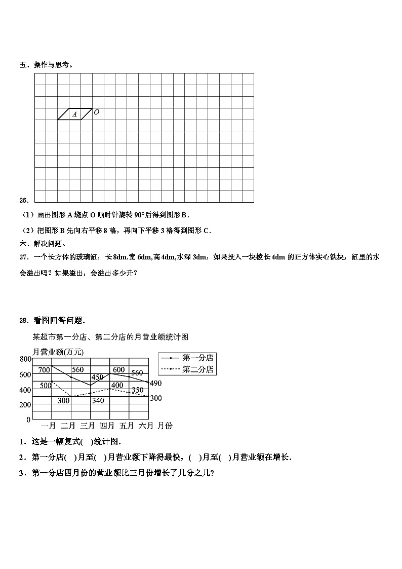 2023届乌什县五年级数学第二学期期末学业水平测试试题含解析03