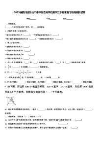 2023届四川省乐山市市中区嘉州学校数学五下期末复习检测模拟试题含解析