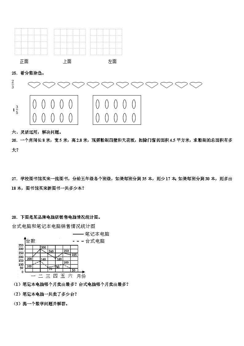 2023届奈曼旗数学五年级第二学期期末质量检测试题含解析03