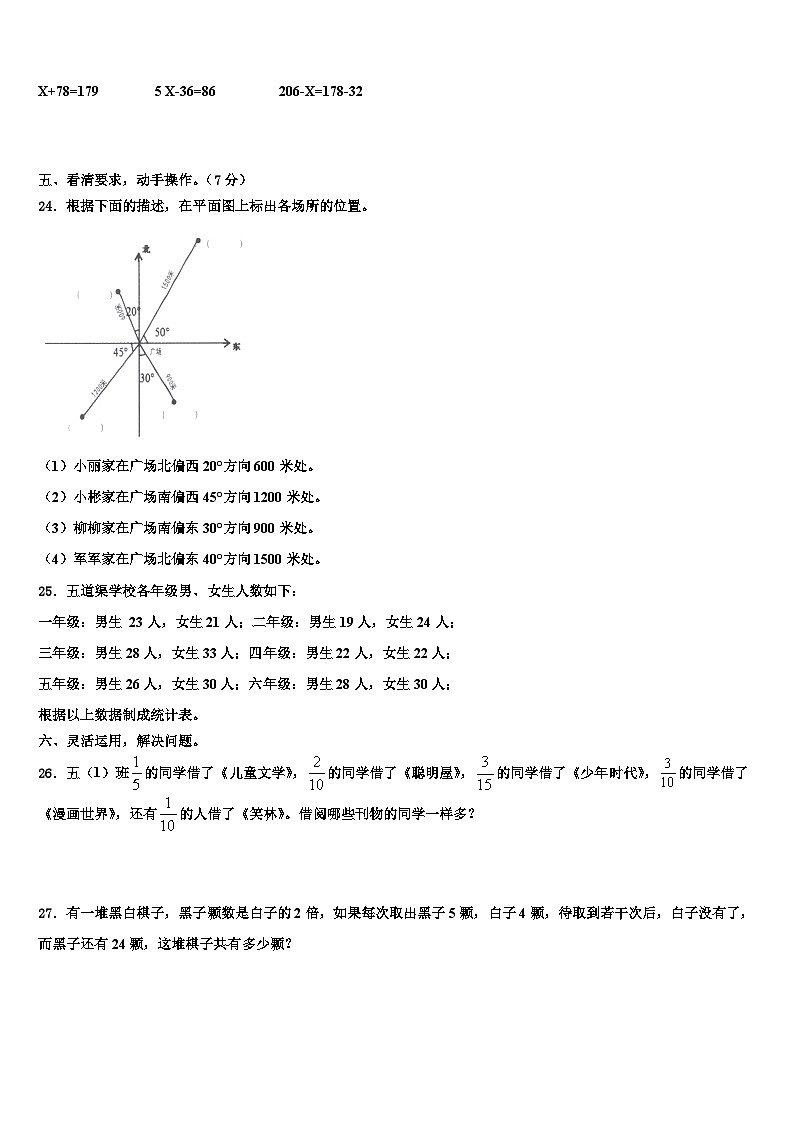 2023届天台县数学五年级第二学期期末学业质量监测试题含解析03